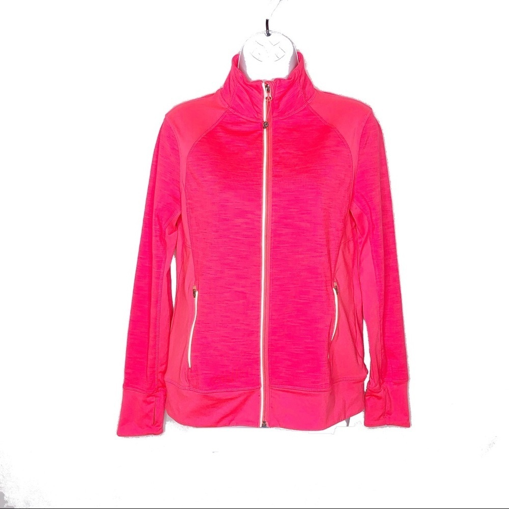 TANGERINE Bright Coral Long Sleeve Zip Jacket S